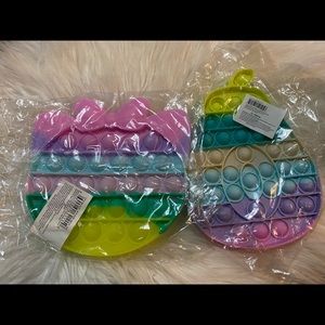 Pop it multi-color cat with bow and pear